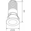 Точечный светильник MICRO DL-74180BL-1-WW черный круглый DesignLed