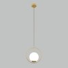 Стеклянный подвесной светильник Ringo 50089/1 золото форма шар белый Eurosvet