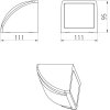 Стеклянный настенный светильник уличный Dwell NC-003056-SB прозрачный
