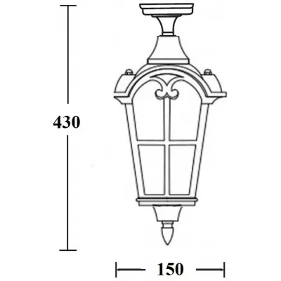 Потолочный светильник уличный PORTO 86105A Gb Oasis Light