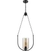 Стеклянный подвесной светильник Fiamma VL5812P01 цилиндр цвет янтарь Vele Luce