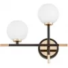 Стеклянный настенный светильник Marsiada LDW 6033N-2 BK+FGD форма шар белый Lumina Deco