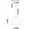 Стеклянный подвесной светильник Isola WE219.03.123 белый Wertmark