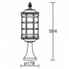 Стеклянный наземный фонарь  81204 Gb прозрачный Oasis Light