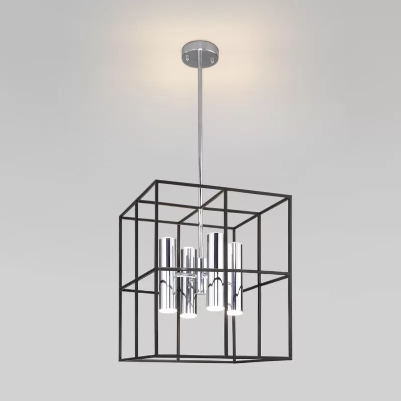 Потолочная люстра Adamson 70142/8 хром цилиндр черная Eurosvet Потолочная люстра Adamson 70142/8 хром цилиндр черная Eurosvet