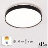 Потолочный светильник Toscana 3315.XM302-1-374/24W/4K Black белый круглый APL LED