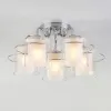 Стеклянная потолочная люстра Darcy 30160/5 хром белая цилиндр Eurosvet