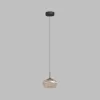 Стеклянный подвесной светильник FLOA DK6741-BK+AM цвет янтарь Denkirs