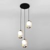 Стеклянный подвесной светильник Dublin 50205/3 черный / бронза форма шар белый Eurosvet