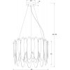 Стеклянная подвесная люстра Lucrecia FR5217PL-05FG белая Freya