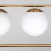 Стеклянный подвесной светильник Ringo 50089/4 золото форма шар белый Eurosvet