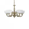 Стеклянная подвесная люстра 3620 L 3620/5 белая Reccagni Angelo