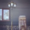 Стеклянный наземный фонарь  LD-FL007 конус белый LD-Lighting