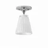 Стеклянный потолочный светильник Flow D87E0101 белый конус Fabbian