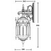 Стеклянный настенный фонарь уличный DELI L 89902L/08 Bl прозрачный Oasis Light