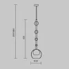 Стеклянный подвесной светильник Ros MOD227PL-01BS форма шар прозрачный Maytoni