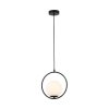 Стеклянный подвесной светильник Oportet 2787-1P форма шар белый F-Promo