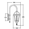Стеклянный настенный фонарь уличный ROMA S 95202S/10 Gb прозрачный Oasis Light