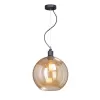 Стеклянный подвесной светильник  V4846-1/1S форма шар цвет янтарь Vitaluce