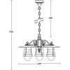 Стеклянный уличный светильник подвесной TOKIO 2 68970/3 Bl прозрачный Oasis Light