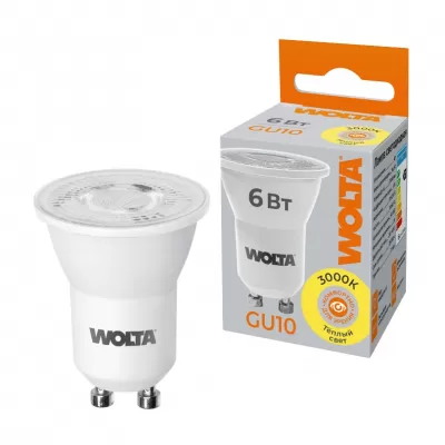 Лампочка светодиодная  WSTD-JCDR-MR11-6W3KGU10-L Wolta