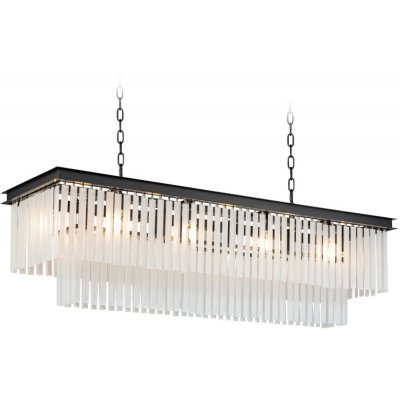 Подвесная люстра 1920s Odeon KR0387P-10C/P black/frost DeLight Collection