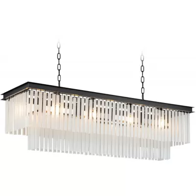 Подвесная люстра 1920s Odeon KR0387P-10C/P black/frost DeLight Collection