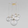 Стеклянный подвесной светильник Cadix 4608 Cadix Gold прозрачный форма шар TK Lighting