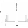 Стеклянная подвесная люстра Еster FR5214PL-08BS прозрачная цилиндр Freya