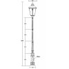 Стеклянный наземный фонарь MUNICH 2L 79759L E7 Gb прозрачный Oasis Light