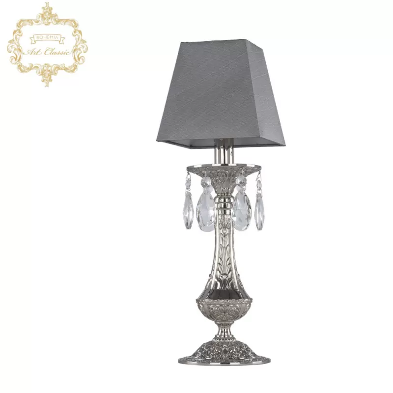 Интерьерная настольная лампа 31.11 32.1100L.1.Ni.SQ10 серый Art Classic Интерьерная настольная лампа 31.11 32.1100L.1.Ni.SQ10 серый Art Classic
