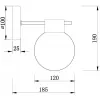Стеклянное бра Gatsby FR5233WL-01BS форма шар белое Freya