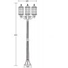 Стеклянный наземный фонарь BARSELONA 81208B Gb цилиндр прозрачный Oasis Light