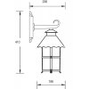 Стеклянный настенный фонарь уличный CAIOR 1 81502 Gb цилиндр прозрачный Oasis Light