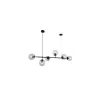 Стеклянный подвесной светильник Ceredo LDP 6034-6 BK прозрачный форма шар Lumina Deco