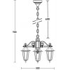 Стеклянный уличный светильник подвесной PETERSBURG S 79870S/3 W прозрачный Oasis Light