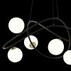 Стеклянная подвесная люстра P0691 P0691-6A black белая форма шар DeLight Collection
