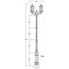 Стеклянный наземный фонарь BARSELONA 81210A/E7 Gb цилиндр прозрачный Oasis Light