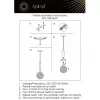 Стеклянный подвесной светильник Shantal APL.766.06.01 форма шар цвет янтарь Aployt