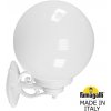 Настенный фонарь уличный GLOBE 300 G30.131.000.WYF1R белый форма шар Fumagalli