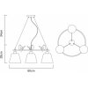 Стеклянная подвесная люстра Passero A4289LM-3WH серая Artelamp