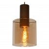 Стеклянный подвесной светильник Toledo 74405/01/62 цилиндр цвет янтарь Lucide
