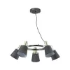 Подвесная люстра Marcus 3638/5 черная конус Lumion