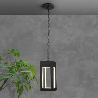 Уличный светильник подвесной Frame 1528 TECHNO LED черный Elektrostandard