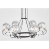 Стеклянная подвесная люстра Marseo LDP 9110-6 BK+CHR прозрачная форма шар Lumina Deco