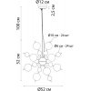 Стеклянная подвесная люстра Molecule A8313SP-6GO форма шар цвет янтарь