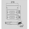 Стеклянный настенный светильник уличный LEDSPOT W6144S-2-3K Gr Oasis Light