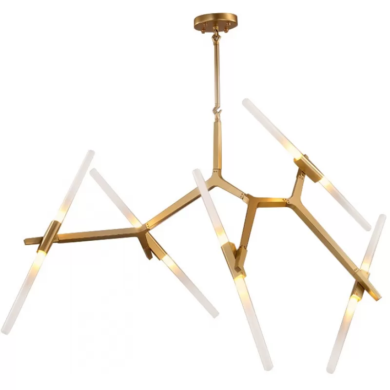 Стеклянная подвесная люстра Agnes 9078/10 gold белая DeLight Collection Стеклянная подвесная люстра Agnes 9078/10 gold белая DeLight Collection