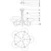 Стеклянная потолочная люстра Lione V1205-5C белая