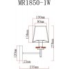 Бра Daniel MR1850-1W коричневое